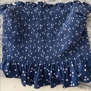 Blue crop top